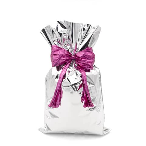 Buste regalo metallizzate Italpak - formato 25x40 cm - conf. 50 pz argento - X007000254000